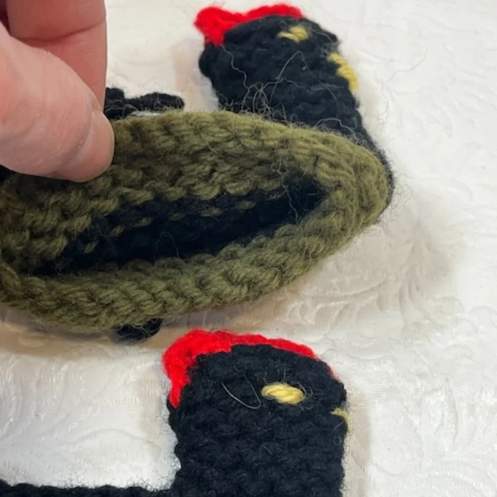 Two (2) Crocheted/Knitted Chicken/Hen Egg Cozies Covers Holder Decor 3